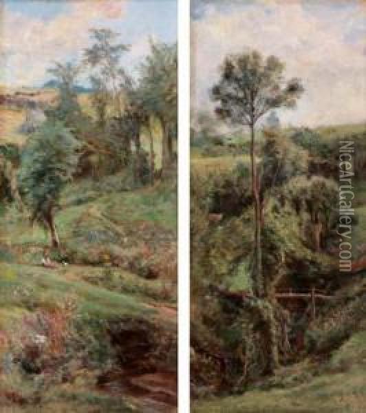 Paesaggio Oil Painting - Henri-Arthur Bonnefoy