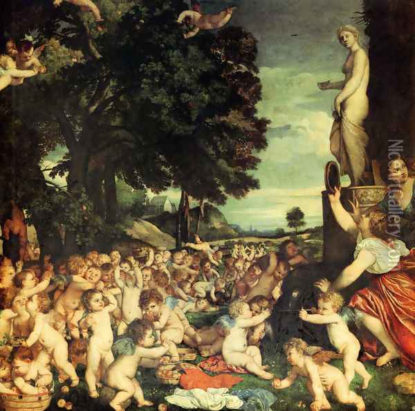 The Worship of Venus Oil Painting - Tiziano Vecellio (Titian)