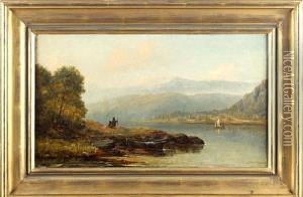 Highland Lake Scene Oil Painting - Harry Armstrong Whittle