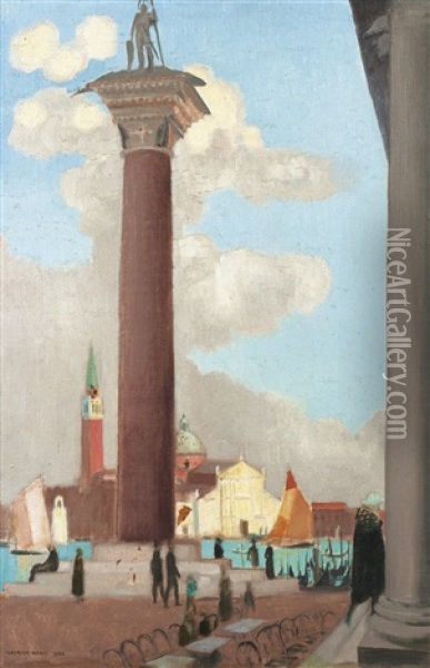 Petite Vue De Venise (colonne Saint Theodore) Oil Painting - Maurice Denis