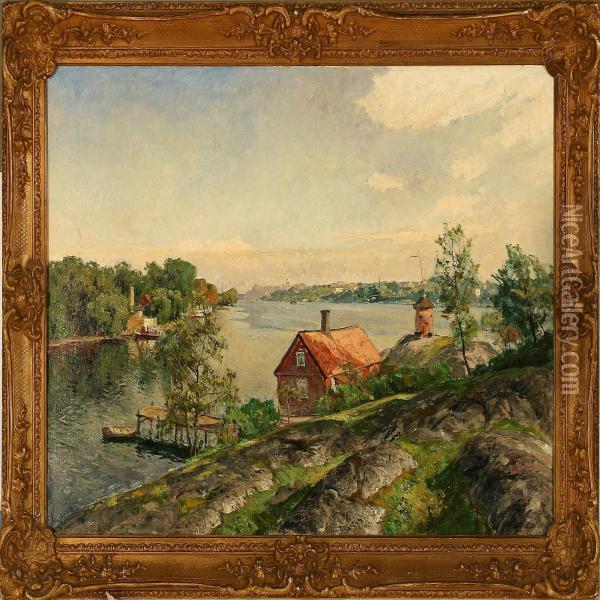 Summer Dayin Sweden Oil Painting - Olof Arborelius