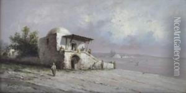Bord De Mer Oil Painting - Auguste Etienne Fr. Mayer