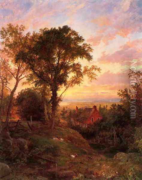 The Old Home Oil Painting - Jasper Francis Cropsey