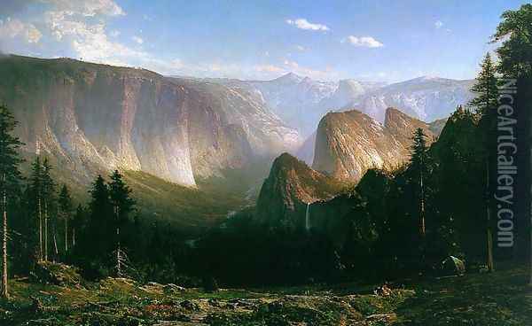 Grand Canyon of the Sierras, Yosemite 1871 Oil Painting - Thomas Hill