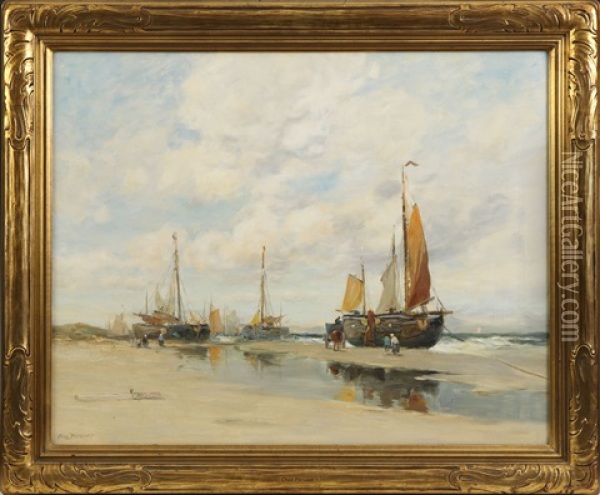 Low Tide, Katwyk Holland Oil Painting - Charles Paul Gruppe