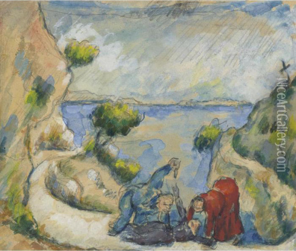 Le Meurtre Dans La Ravine Oil Painting - Paul Cezanne
