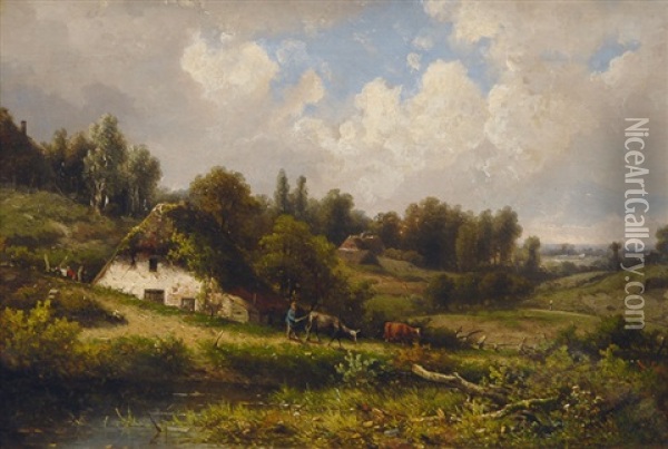 Landscape Near Hamburg Oil Painting - Johann (Hans) Beckmann