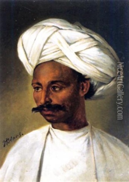 Der Perser Mohammed Khan Aus Schiras Oil Painting - Julius von Blaas