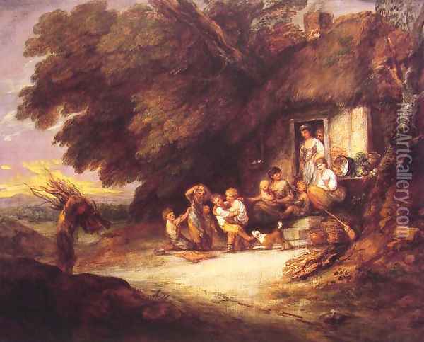 The Cottage Door Oil Painting - Thomas Gainsborough