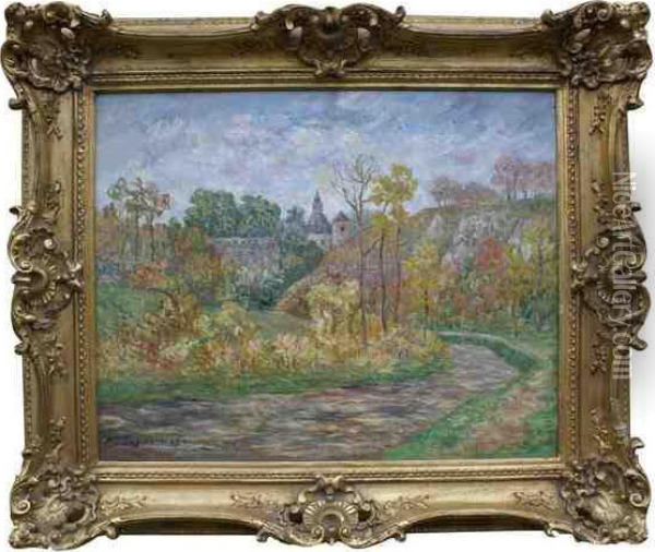 Paysage D'automne Oil Painting - Ernest Ponthier De Chamaillard