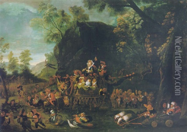 Caravan Of Lilliputians Oil Painting - Faustino Bocchi