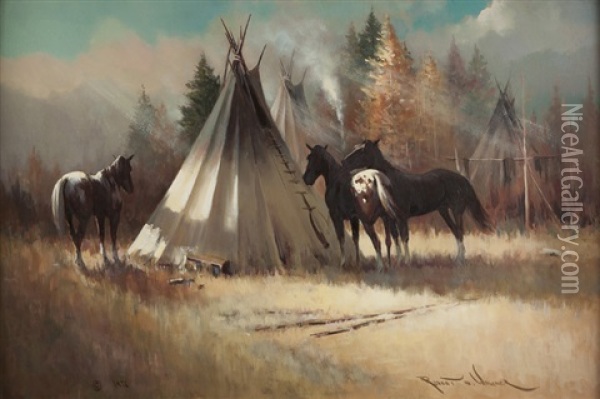 The Peaceful Plains Oil Painting - Harry B. Wagoner