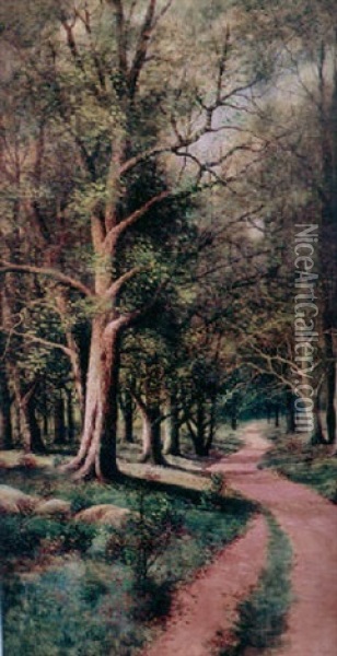 Path Through The Woods Oil Painting - George Howell Gay