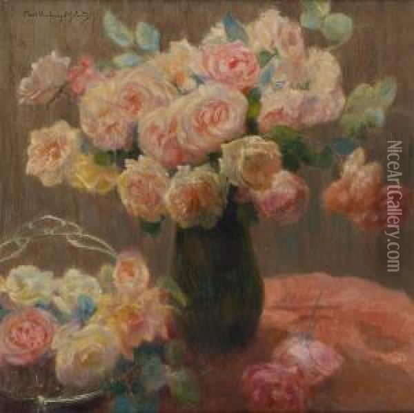 Composition Aux Roses Oil Painting - Flore Vindevogel-Geleedts