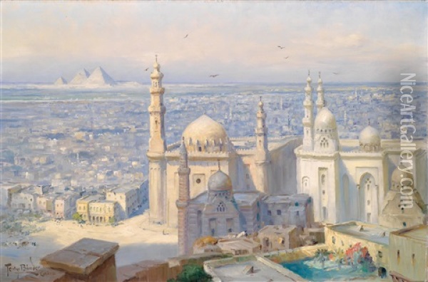 Blick Auf Kairo Oil Painting - Tony Binder