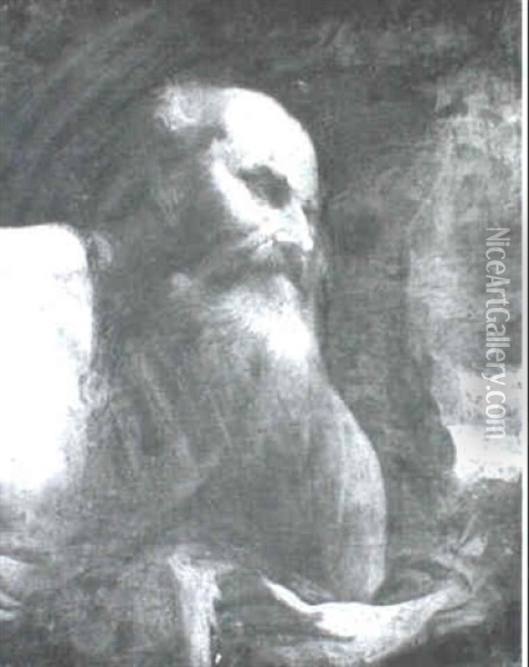Male Saint In Profile Oil Painting - Jan (Pan) von Lis