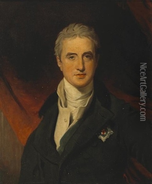 A Portrait Of Robert Stewart, 2nd Marquess Of Londonderry Oil Painting - Thomas Lawrence