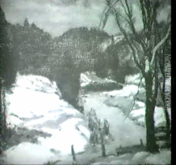 Winter Landscape Oil Painting - John Fabian Carlson