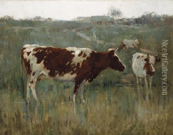 Milking Time At Heidelberg Oil Painting - Theodore Penleigh Boyd