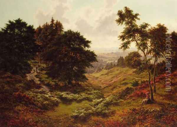 Early Autumn, May Hill, Gloucester Oil Painting - Horace Walter Gilbert