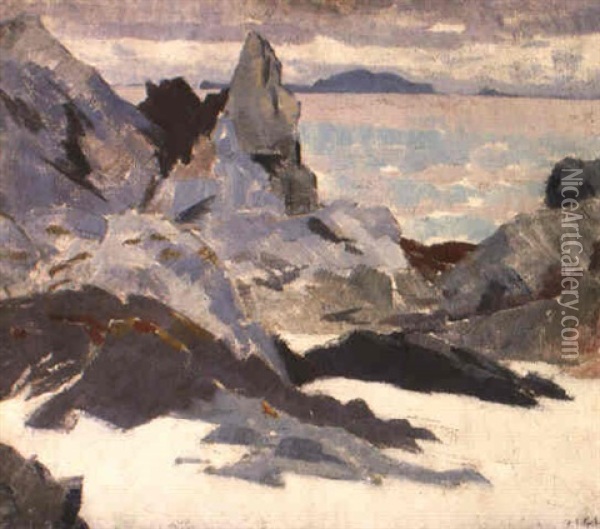 Cathedral Rock, Iona Oil Painting - Francis Campbell Boileau Cadell