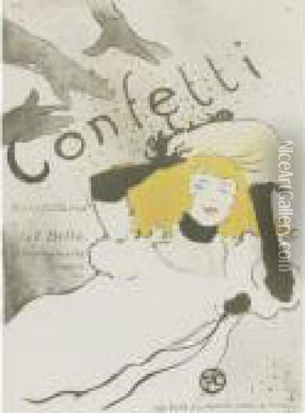 Confetti Oil Painting - Henri De Toulouse-Lautrec