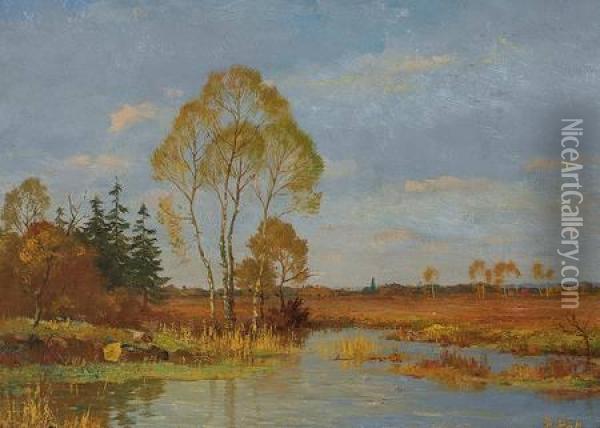 Herbstliche Moorlandschaft Oil Painting - Philipp Roth