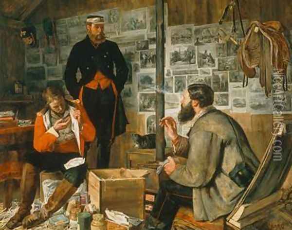 A Welcome Arrival 1857 Oil Painting - John Dalbiac Luard