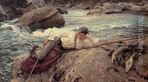 On His Holidays Oil Painting - John Singer Sargent