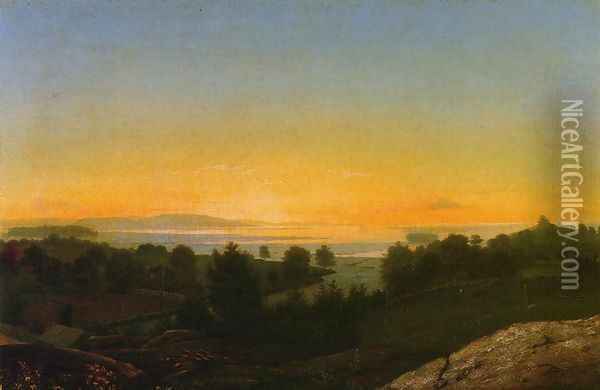 Annisquam Marshes, Near Gloucester, Massachusetts Oil Painting - Fitz Hugh Lane
