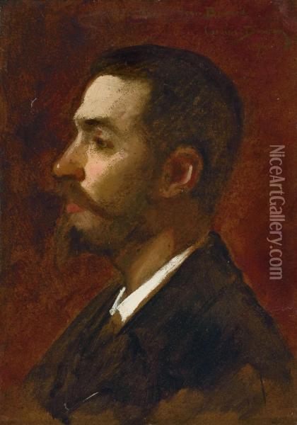 Portrait Du Peintre Henri Binard De Profil Oil Painting - Carolus (Charles Auguste Emile) Duran