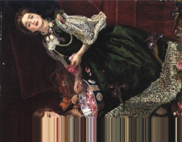 Pot Pourri Oil Painting - John Everett Millais