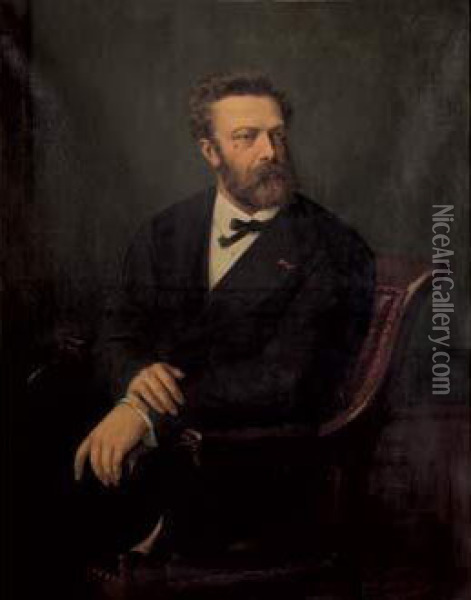 Portrait De Monsieur A La Legion D'honneur Oil Painting - Julius Josephus Gaspard Starck