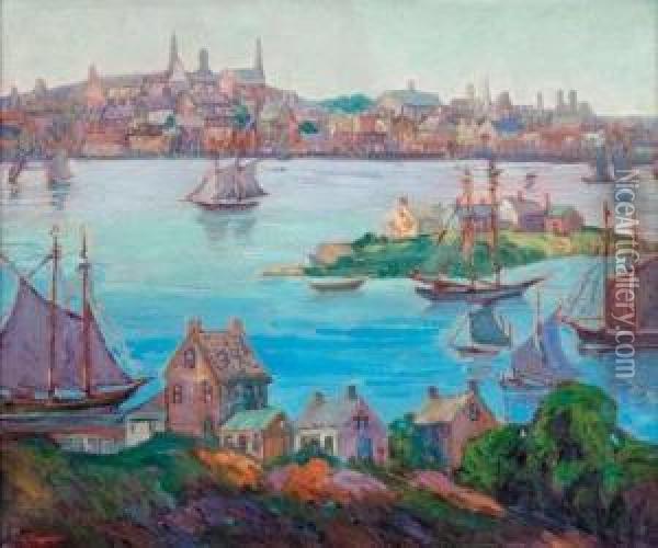 Sailing Boats Oil Painting - Fern Isabel Coppedge