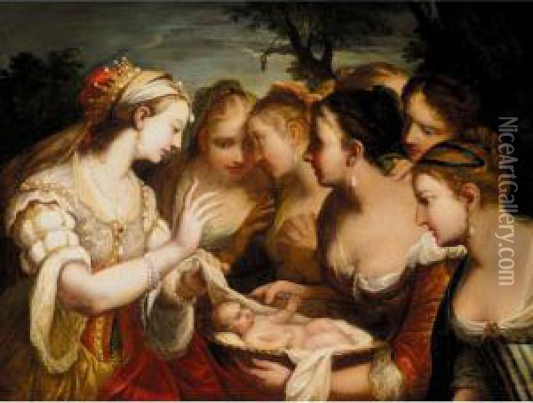 The Finding Of Moses Oil Painting - Pietro Liberi