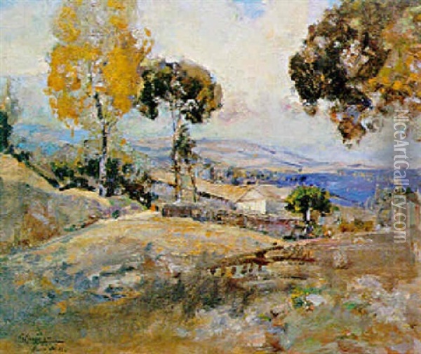 Paesaggio Lacustre A Nusco Oil Painting - Giuseppe Casciaro