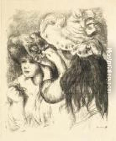 Le Chapeau Epingl, 1re Planche Oil Painting - Pierre Auguste Renoir