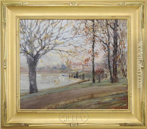 Day At The Park Oil Painting - Everett Lloyd Bryant