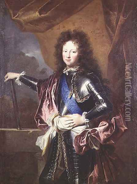 Portrait of Philippe II 1674-1723 Duke of Chartres as a Boy Oil Painting - Hyacinthe Rigaud
