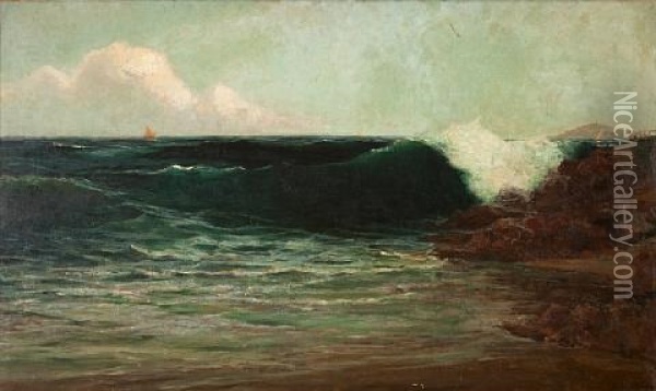 Breaking Wave Oil Painting - Vassilios Hatzis