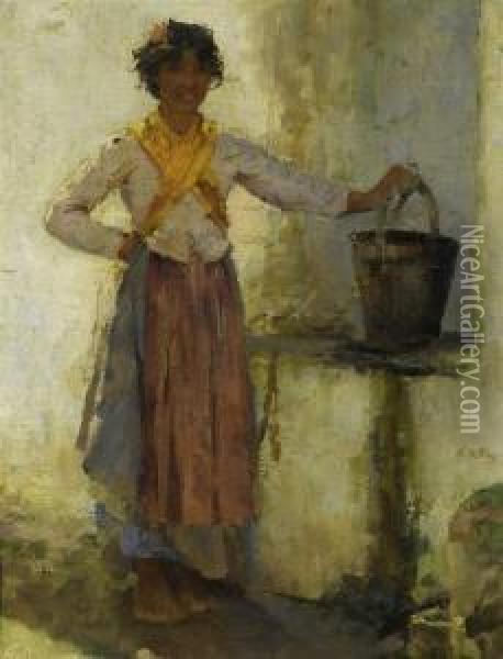 Femme Algerienne Oil Painting - Edmond Jean de Pury