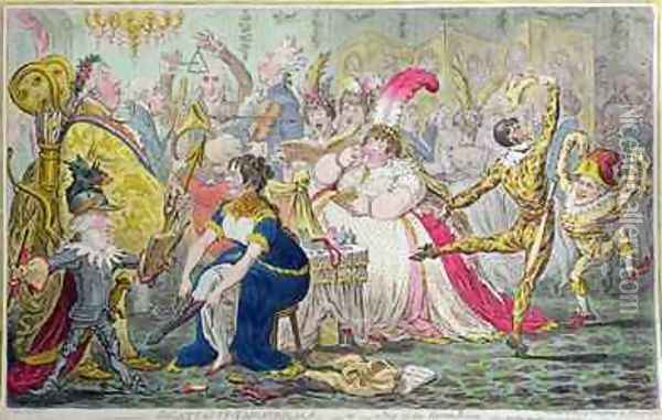 A March to the Bank 2 Oil Painting - James Gillray