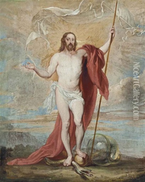 The Risen Christ Oil Painting - Jan Boeckhorst