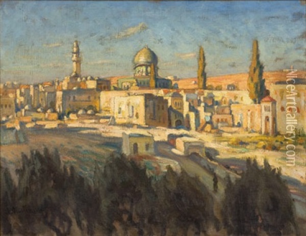 Jerusalem Oil Painting - Abraham Neumann