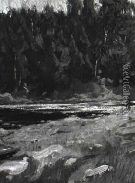 Fishing On The Don Oil Painting - James Edward Hervey MacDonald