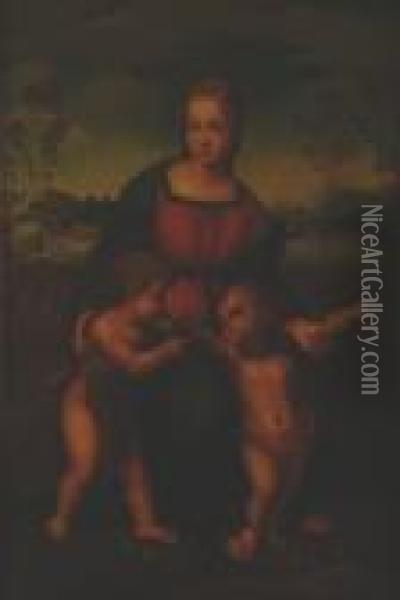 Madonna With Goldfinch Oil Painting - Raphael (Raffaello Sanzio of Urbino)