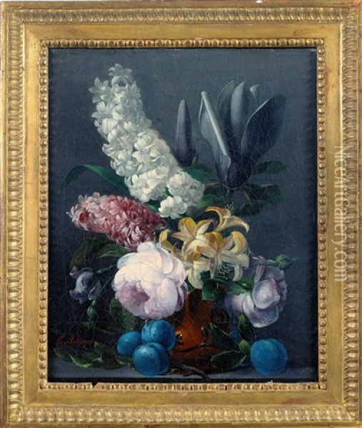 Bouquet De Fleurs Oil Painting - Edouard Joseph Francois Autrique