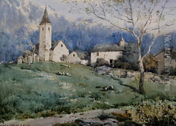 Spring In Switzerland Oil Painting - Noel Harry Leaver