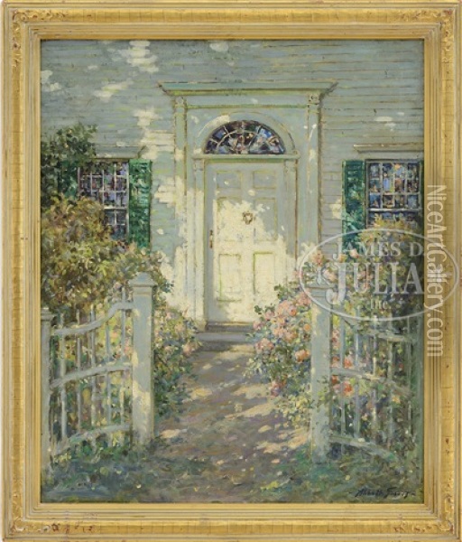 Doorway In Gloucester Mass Oil Painting - Abbott Fuller Graves