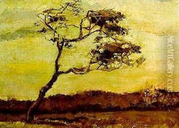 Wind Beaten Tree A Oil Painting - Vincent Van Gogh
